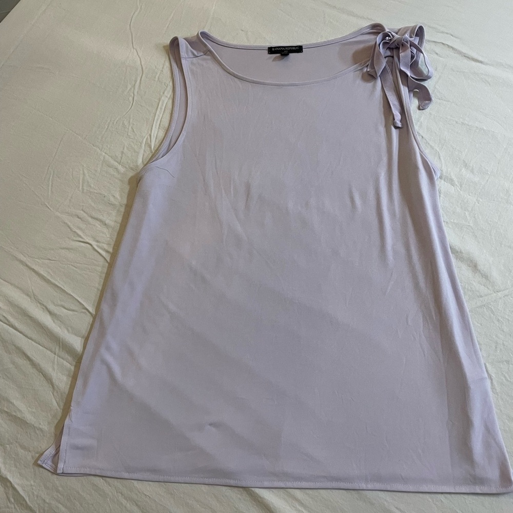 Banana Republic purple bow top